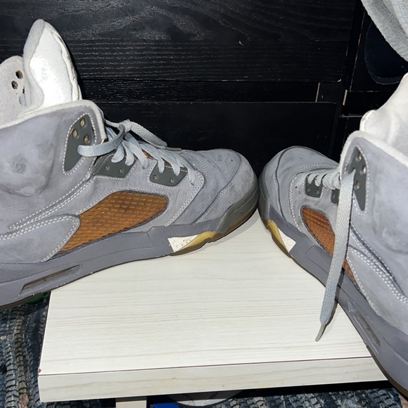 Retro Wolf Grey Jordan 5s - Picture 5 of 5